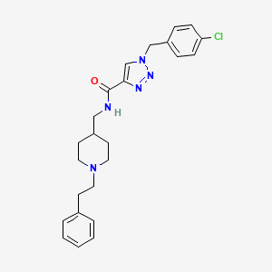 1-(4-chlorobenzyl)-N-{[1-(2-phenylethyl)-4-piperidinyl]methyl}-1H-1,2,3-triazole-4-carboxamide