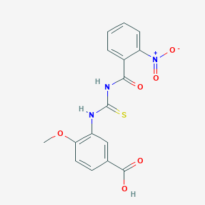 4-Methoxy-3-({[(2-nitrophenyl)carbonyl]carbamothioyl}amino)benzoic acid