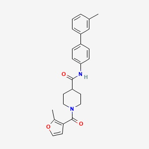 molecular formula C25H26N2O3 B5093917 N-(3'-methyl-4-biphenylyl)-1-(2-methyl-3-furoyl)-4-piperidinecarboxamide 