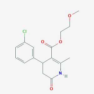 2-Methoxyethyl 4-(3-chlorophenyl)-2-methyl-6-oxo-1,4,5,6-tetrahydropyridine-3-carboxylate