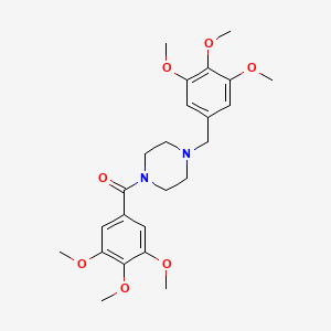 molecular formula C24H32N2O7 B5093930 1-(3,4,5-trimethoxybenzoyl)-4-(3,4,5-trimethoxybenzyl)piperazine 