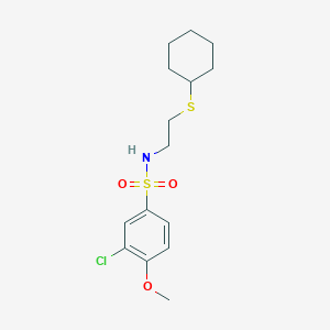 3-chloro-N-[2-(cyclohexylthio)ethyl]-4-methoxybenzenesulfonamide