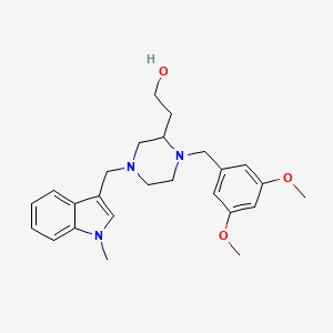 2-{1-(3,5-dimethoxybenzyl)-4-[(1-methyl-1H-indol-3-yl)methyl]-2-piperazinyl}ethanol