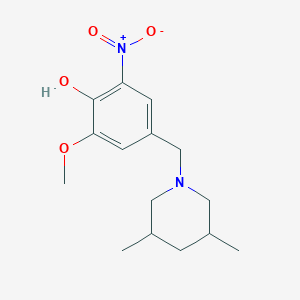 4-[(3,5-dimethyl-1-piperidinyl)methyl]-2-methoxy-6-nitrophenol