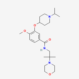 molecular formula C24H39N3O4 B5094038 4-methoxy-N-(2-methyl-2-morpholin-4-ylpropyl)-3-(1-propan-2-ylpiperidin-4-yl)oxybenzamide 