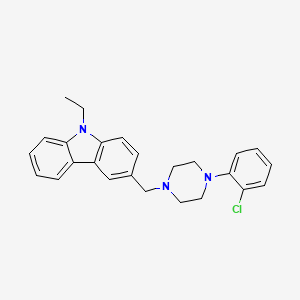 3-[[4-(2-Chlorophenyl)piperazin-1-yl]methyl]-9-ethylcarbazole