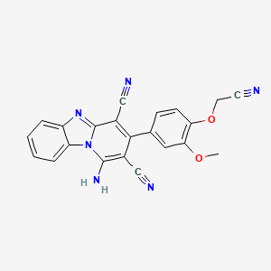 molecular formula C22H14N6O2 B5094066 1-AMINO-2-CYANO-3-[4-(CYANOMETHOXY)-3-METHOXYPHENYL]PYRIDO[1,2-A][1,3]BENZIMIDAZOL-4-YL CYANIDE 