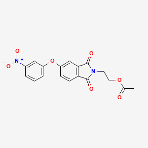 2-[5-(3-NITROPHENOXY)-1,3-DIOXO-2,3-DIHYDRO-1H-ISOINDOL-2-YL]ETHYL ACETATE