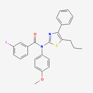 molecular formula C26H23IN2O2S B5094074 3-iodo-N-(4-methoxyphenyl)-N-(4-phenyl-5-propyl-1,3-thiazol-2-yl)benzamide 