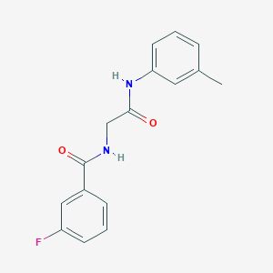 molecular formula C16H15FN2O2 B5094152 3-fluoro-N-{2-[(3-methylphenyl)amino]-2-oxoethyl}benzamide 