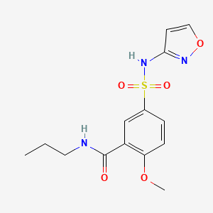 2-methoxy-5-(1,2-oxazol-3-ylsulfamoyl)-N-propylbenzamide