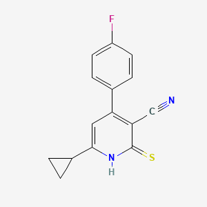 molecular formula C15H11FN2S B5094164 6-cyclopropyl-4-(4-fluorophenyl)-2-thioxo-1,2-dihydro-3-pyridinecarbonitrile 