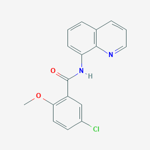 molecular formula C17H13ClN2O2 B509417 5-chloro-2-methoxy-N-quinolin-8-ylbenzamide CAS No. 878965-52-7
