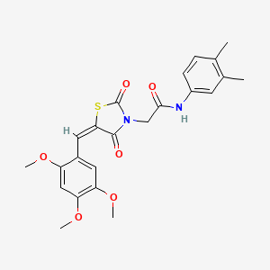 N-(3,4-dimethylphenyl)-2-[(5E)-2,4-dioxo-5-(2,4,5-trimethoxybenzylidene)-1,3-thiazolidin-3-yl]acetamide