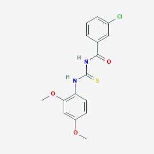 molecular formula C16H15ClN2O3S B5094188 3-chloro-N-[(2,4-dimethoxyphenyl)carbamothioyl]benzamide 