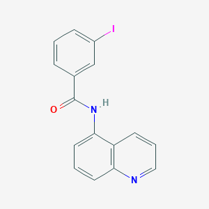 molecular formula C16H11IN2O B509419 3-iodo-N-quinolin-5-ylbenzamide CAS No. 712290-90-9
