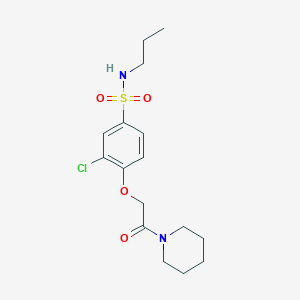 3-chloro-4-(2-oxo-2-piperidin-1-ylethoxy)-N-propylbenzenesulfonamide