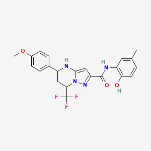 N-(2-hydroxy-5-methylphenyl)-5-(4-methoxyphenyl)-7-(trifluoromethyl)-4,5,6,7-tetrahydropyrazolo[1,5-a]pyrimidine-2-carboxamide