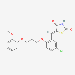 molecular formula C20H18ClNO5S B5094276 5-{5-chloro-2-[3-(2-methoxyphenoxy)propoxy]benzylidene}-1,3-thiazolidine-2,4-dione 