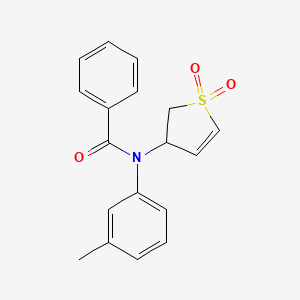 N-(1,1-dioxo-2,3-dihydrothiophen-3-yl)-N-(3-methylphenyl)benzamide