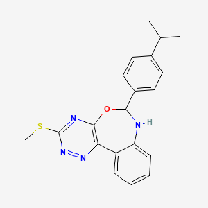 molecular formula C20H20N4OS B5094303 6-(4-Isopropylphenyl)-3-(methylsulfanyl)-6,7-dihydro[1,2,4]triazino[5,6-D][3,1]benzoxazepine 