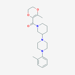 1-{1-[(3-methyl-5,6-dihydro-1,4-dioxin-2-yl)carbonyl]-3-piperidinyl}-4-(2-methylphenyl)piperazine