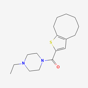 molecular formula C17H26N2OS B5094327 (4-ETHYLPIPERAZINO)(4,5,6,7,8,9-HEXAHYDROCYCLOOCTA[B]THIOPHEN-2-YL)METHANONE 