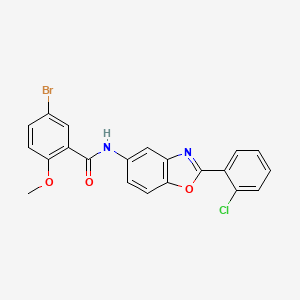 5-bromo-N-[2-(2-chlorophenyl)-1,3-benzoxazol-5-yl]-2-methoxybenzamide