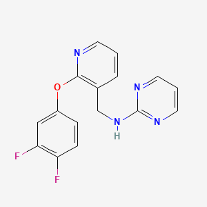 molecular formula C16H12F2N4O B5094363 N-{[2-(3,4-difluorophenoxy)-3-pyridinyl]methyl}-2-pyrimidinamine 