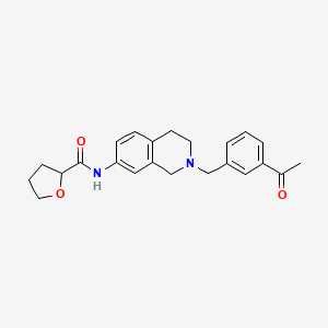 molecular formula C23H26N2O3 B5094380 N-[2-[(3-acetylphenyl)methyl]-3,4-dihydro-1H-isoquinolin-7-yl]oxolane-2-carboxamide 