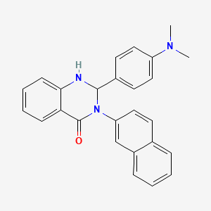 molecular formula C26H23N3O B5094386 2-[4-(dimethylamino)phenyl]-3-(2-naphthyl)-2,3-dihydro-4(1H)-quinazolinone 