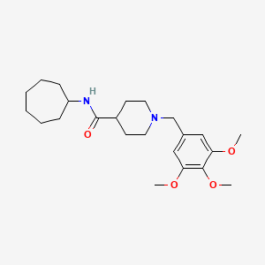 molecular formula C23H36N2O4 B5094388 N-cycloheptyl-1-[(3,4,5-trimethoxyphenyl)methyl]piperidine-4-carboxamide 