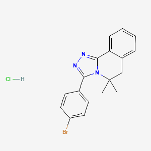 molecular formula C18H17BrClN3 B5094403 3-(4-bromophenyl)-5,5-dimethyl-6H-[1,2,4]triazolo[3,4-a]isoquinoline;hydrochloride 