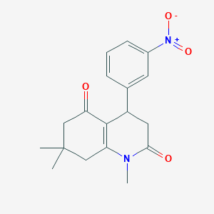 molecular formula C18H20N2O4 B5094435 1,7,7-trimethyl-4-(3-nitrophenyl)-4,6,7,8-tetrahydro-2,5(1H,3H)-quinolinedione 