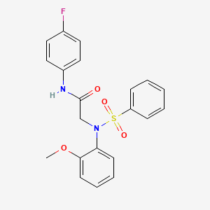 N~1~-(4-fluorophenyl)-N~2~-(2-methoxyphenyl)-N~2~-(phenylsulfonyl)glycinamide