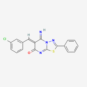 6-(3-chlorobenzylidene)-5-imino-2-phenyl-5,6-dihydro-7H-[1,3,4]thiadiazolo[3,2-a]pyrimidin-7-one