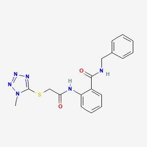 N-benzyl-2-[[2-(1-methyltetrazol-5-yl)sulfanylacetyl]amino]benzamide