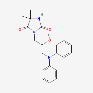 molecular formula C20H23N3O3 B5094464 3-[3-(Diphenylamino)-2-hydroxypropyl]-5,5-dimethylimidazolidine-2,4-dione CAS No. 6075-19-0