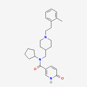 N-cyclopentyl-6-hydroxy-N-({1-[2-(2-methylphenyl)ethyl]-4-piperidinyl}methyl)nicotinamide