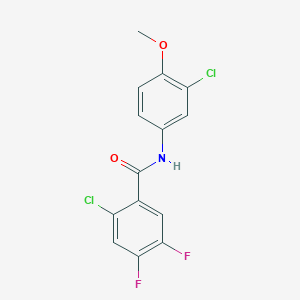 molecular formula C14H9Cl2F2NO2 B5094505 2-chloro-N-(3-chloro-4-methoxyphenyl)-4,5-difluorobenzamide 