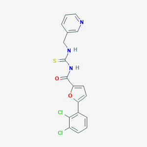 molecular formula C18H13Cl2N3O2S B509451 5-(2,3-dichlorophenyl)-N-(pyridin-3-ylmethylcarbamothioyl)furan-2-carboxamide CAS No. 673495-78-8