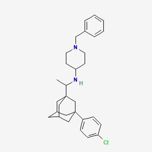 molecular formula C30H39ClN2 B5094518 1-benzyl-N-{1-[3-(4-chlorophenyl)-1-adamantyl]ethyl}-4-piperidinamine 