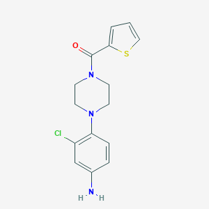 molecular formula C15H16ClN3OS B509453 {3-Chloro-4-[4-(2-thienylcarbonyl)piperazin-1-yl]phenyl}amine CAS No. 690960-62-4