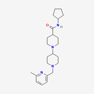 N-cyclopentyl-1'-[(6-methyl-2-pyridinyl)methyl]-1,4'-bipiperidine-4-carboxamide