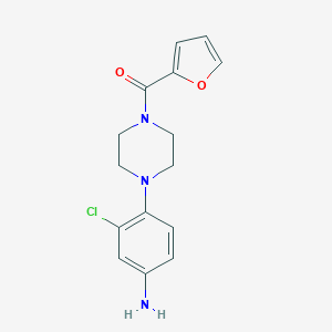 molecular formula C15H16ClN3O2 B509454 {3-氯-4-[4-(2-呋喃甲酰)哌嗪-1-基]苯基}胺 CAS No. 757206-87-4