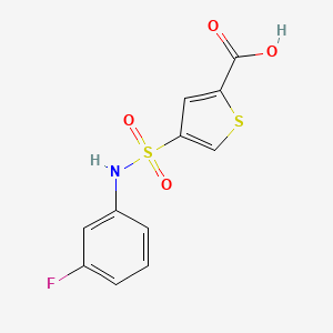 molecular formula C11H8FNO4S2 B5094541 4-[(3-Fluorophenyl)sulfamoyl]thiophene-2-carboxylic acid 