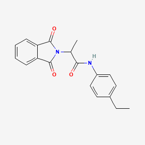 2-(1,3-dioxo-1,3-dihydro-2H-isoindol-2-yl)-N-(4-ethylphenyl)propanamide