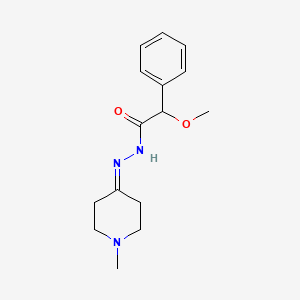 molecular formula C15H21N3O2 B5094597 2-methoxy-N'-(1-methyl-4-piperidinylidene)-2-phenylacetohydrazide 