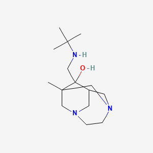 9-[(tert-butylamino)methyl]-1-methyl-3,6-diazatricyclo[4.3.1.1~3,8~]undecan-9-ol