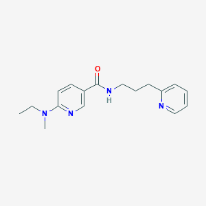 6-[ethyl(methyl)amino]-N-[3-(2-pyridinyl)propyl]nicotinamide